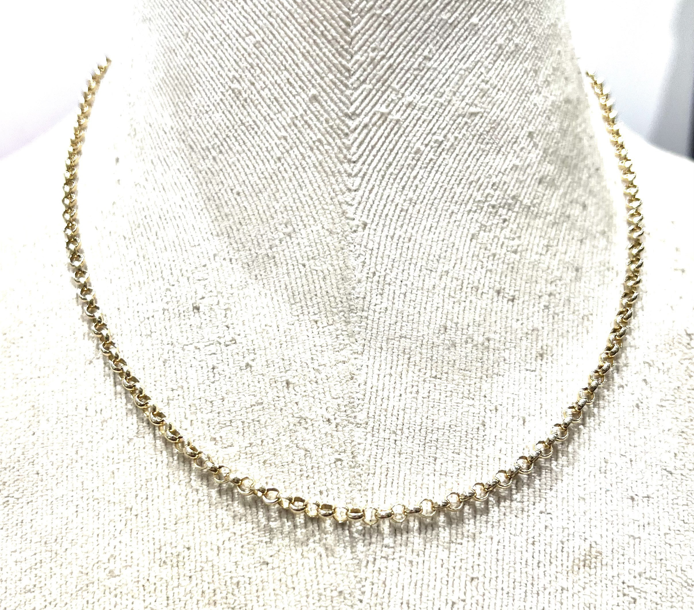 Stunning vintage 9ct gold 18 inch Belcher chain - fully hallmarked - 9.6gms