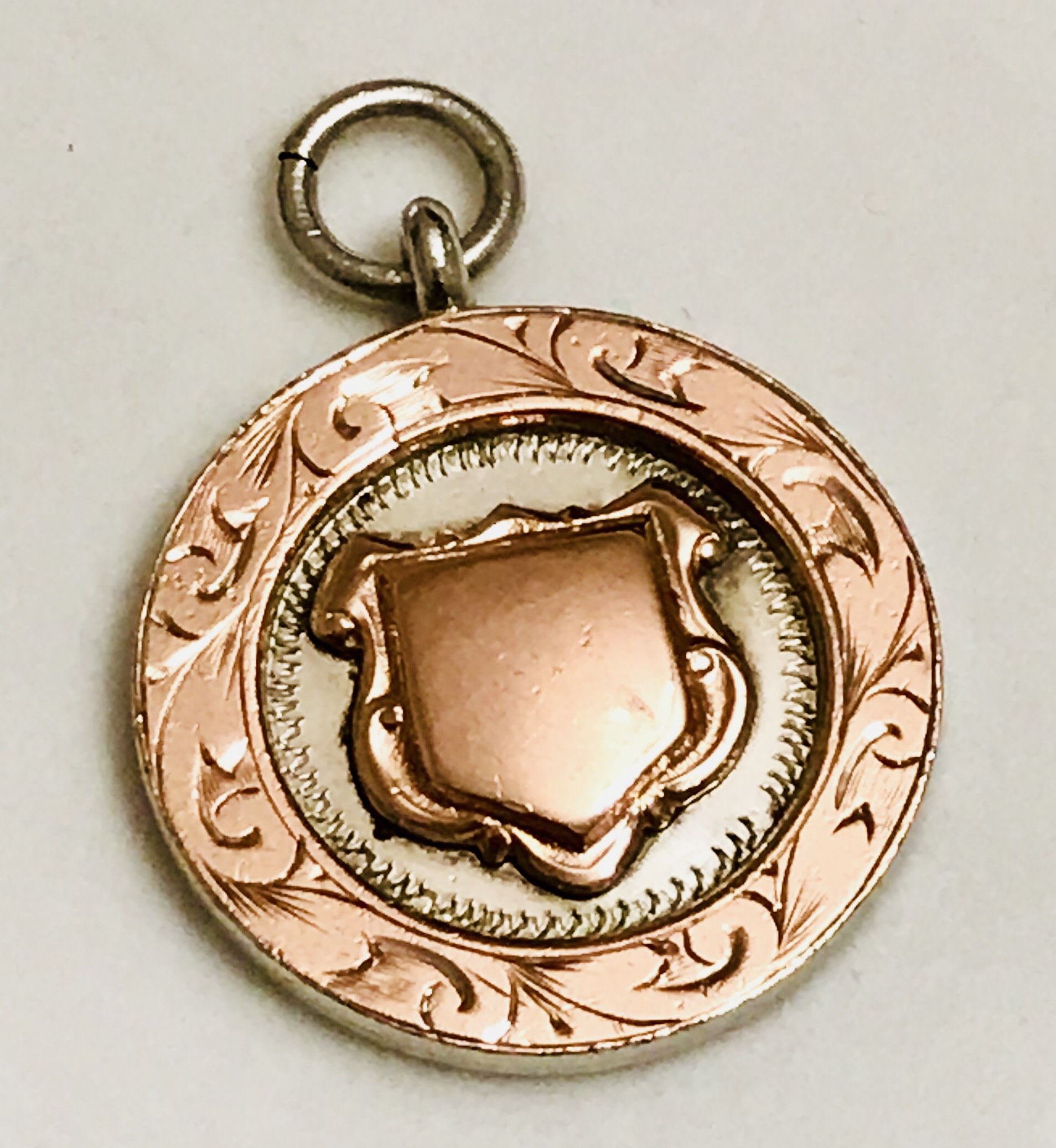 Superb antique Sterling silver and rose gold Albert pocket watch chain ...