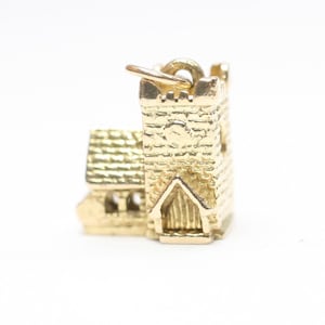 Vintage 9 Karat Gold Church Charm - gestempelt London 1961