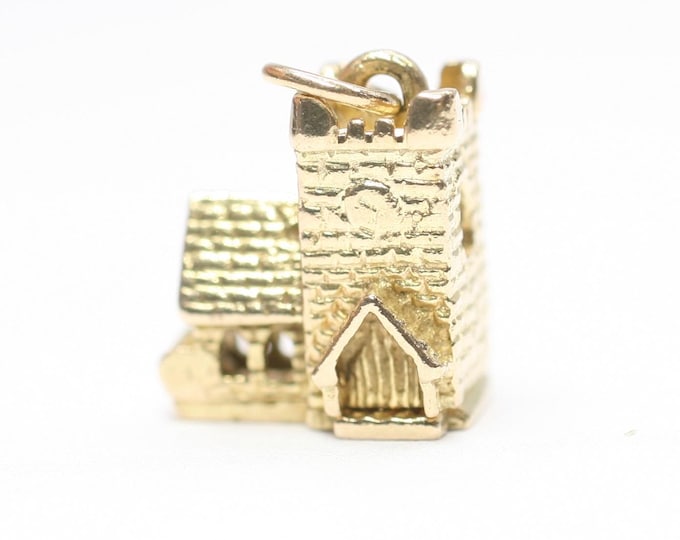 Vintage 9ct gold Church charm - hallmarked London 1961