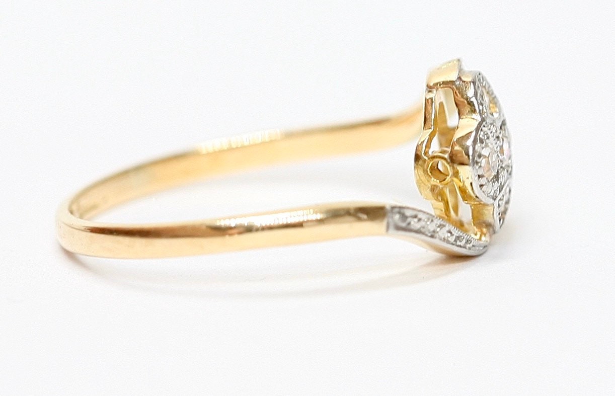 REDUCED **Beautifully sparkling antique Art Deco 18ct gold & platinum ...