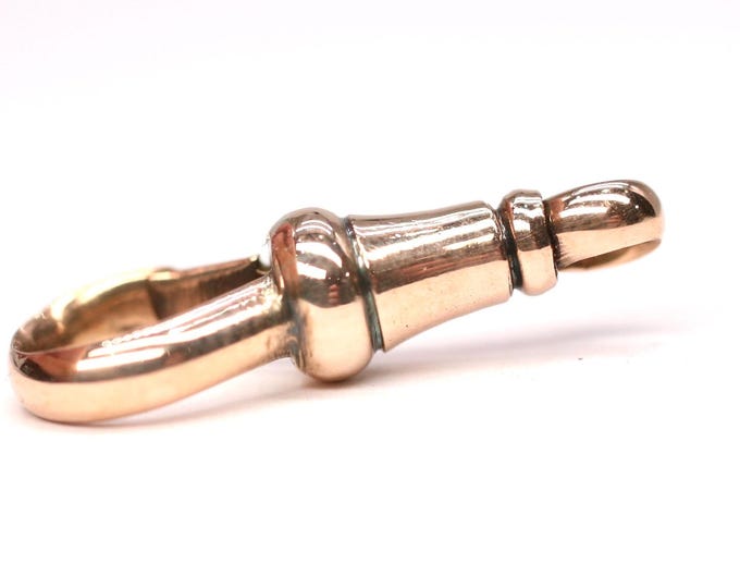 Antique 9ct rose gold dog clip