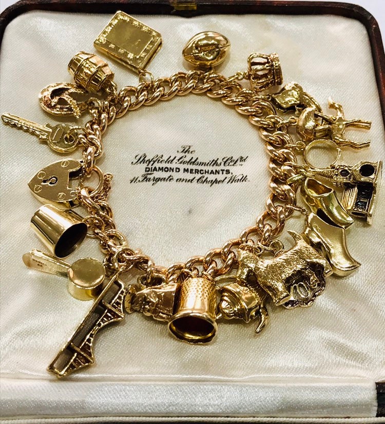 Antique rose gold best sale charms