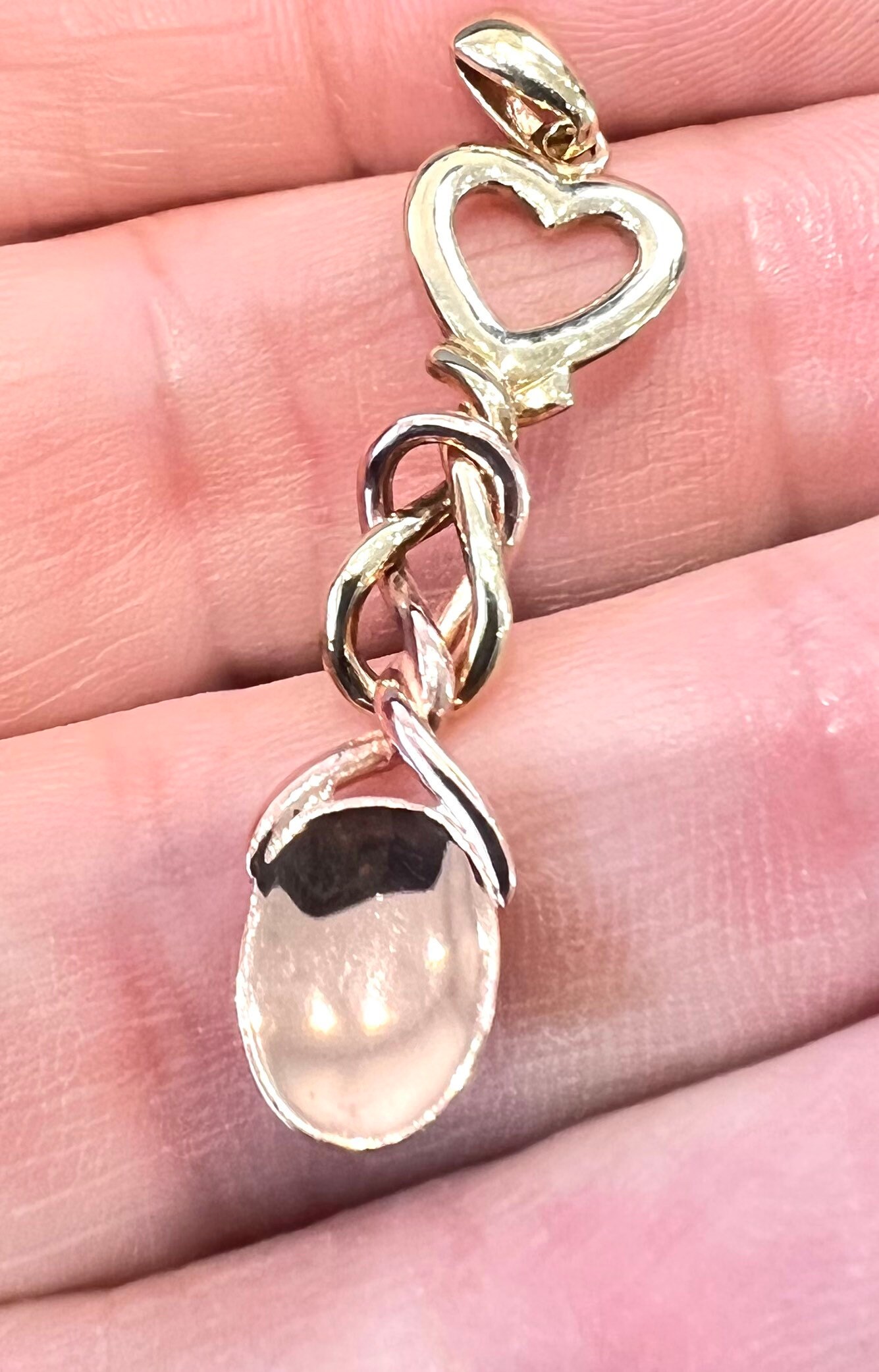 Clogau Gold of Royalty. Rare Welsh 9ct yellow and rose gold Lovespoon