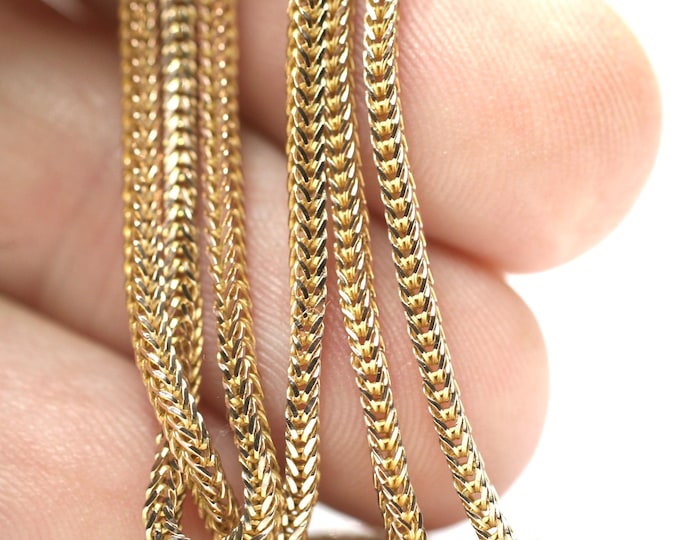 18 1/2 inch 9ct gold Foxtail link chain - fully hallmarked - 5.5gms