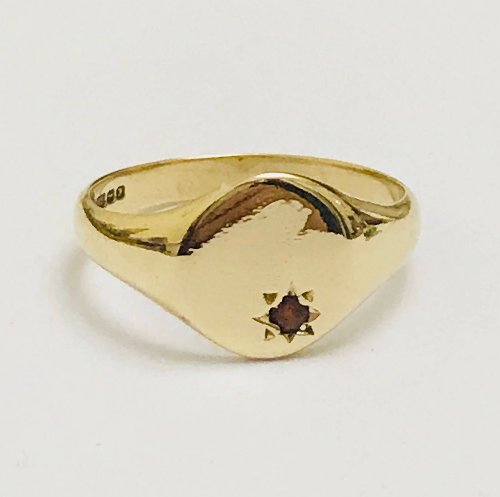 Stunning vintage 9ct yellow gold Men's ring Birmingham