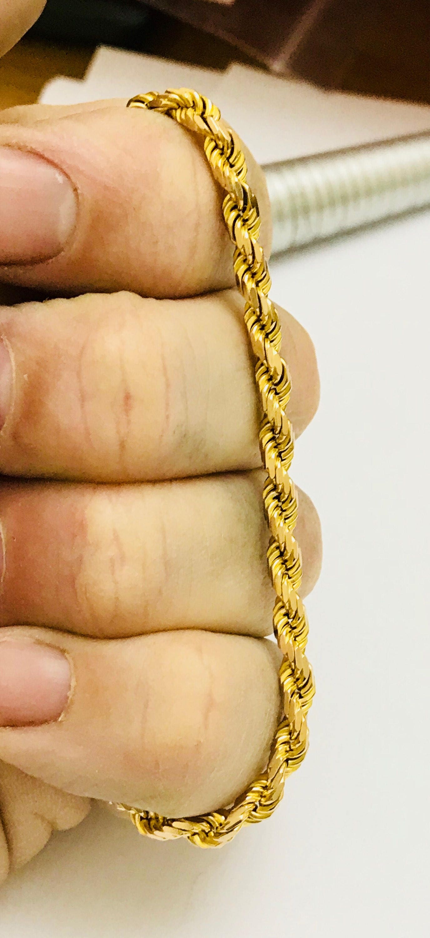 Stunning vintage 9ct yellow gold rope twist bracelet fully hallmarked
