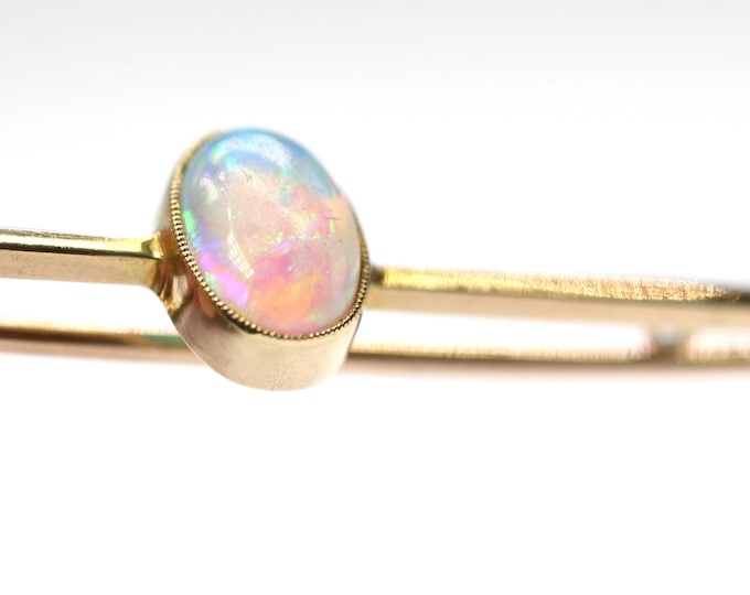 Superb antique 15ct gold Opal brooch - stamped 15CT
