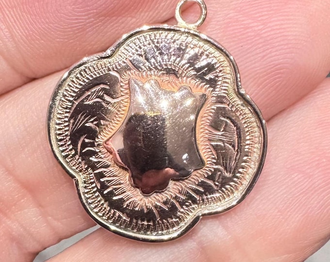 Superb 97 year old 9ct rose gold fob pendant - Birmingham 1929 - 6.4gms