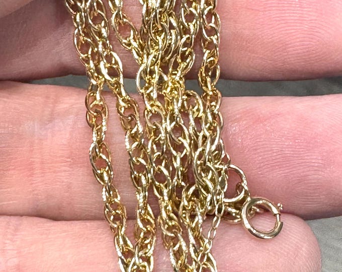 Vintage 23 inch 9ct yellow gold Prince of Wales link chain - fully hallmarked - 11.2gms