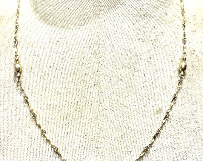 Superb vintage 22 inch 9ct gold fancy link necklace - fully hallmarked