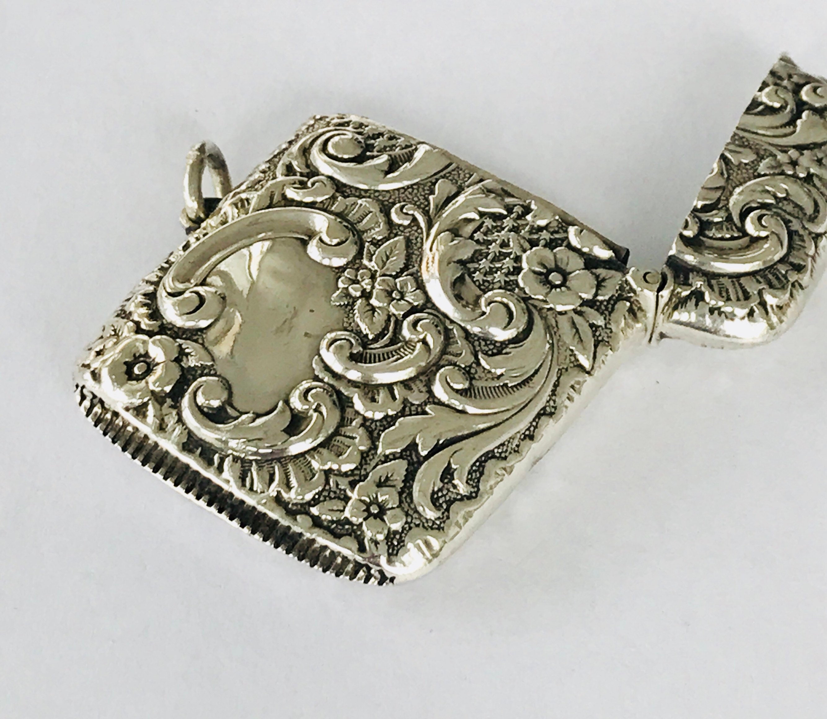 Stunning antique Victorian sterling silver Vesta match case ...