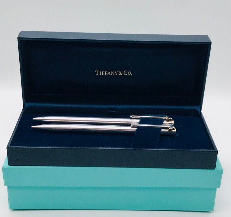 Tiffany & Co. sterling silver pen in original box and felt pouch