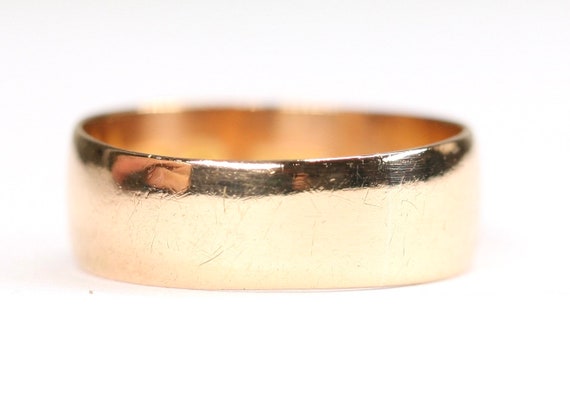 Antique Edwardian 22ct gold wedding ring- hallmar… - image 5