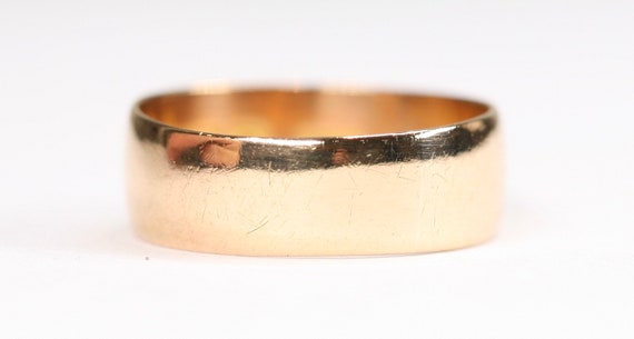 Antique Edwardian 22ct gold wedding ring- hallmar… - image 4
