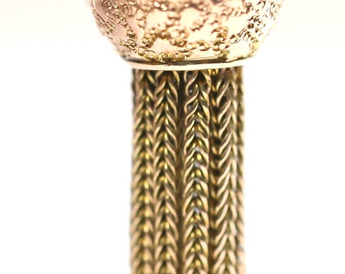 Superb Victorian 9ct rose and yellow gold Tassel pendant