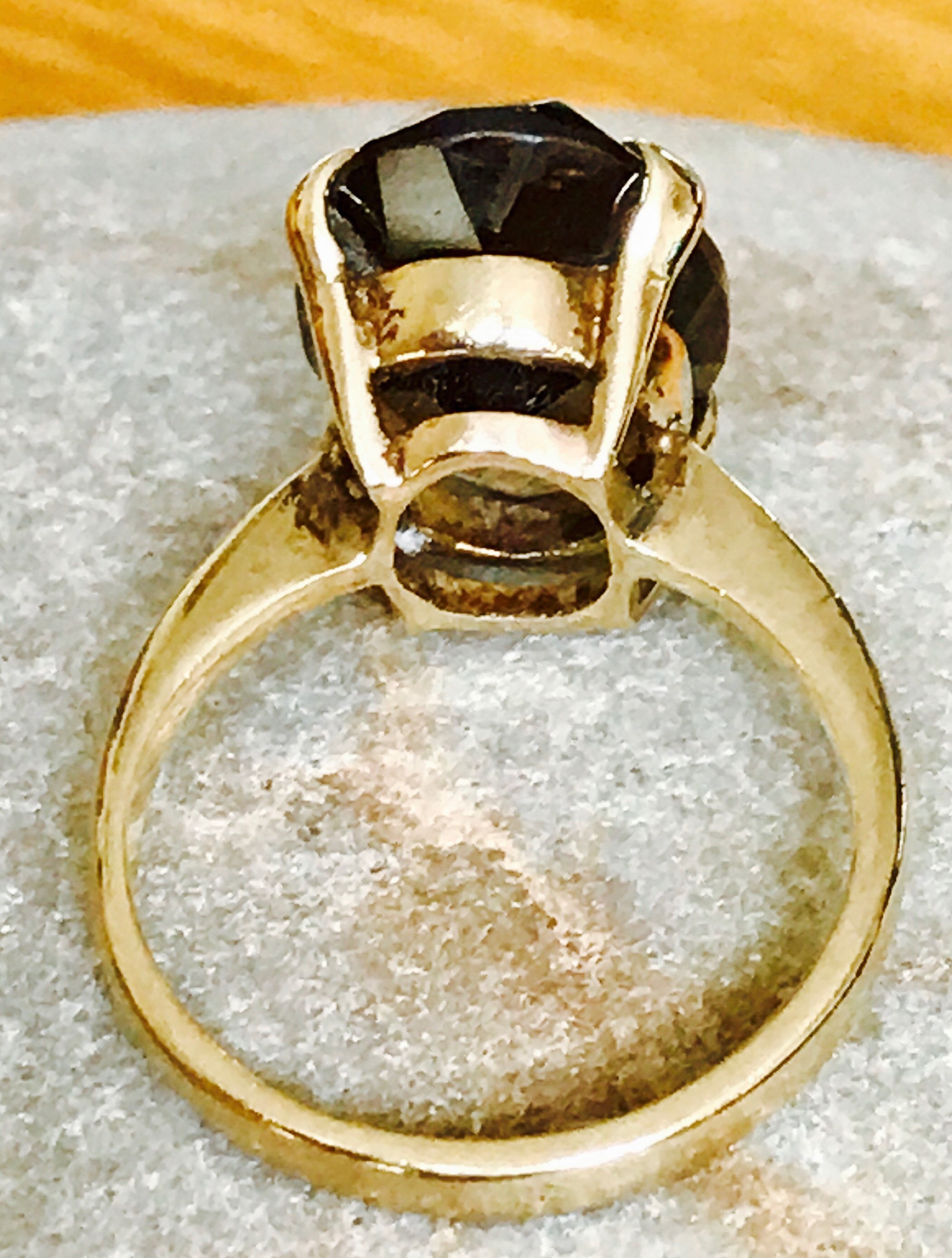 Vintage 9ct gold smokey Quartz ring
