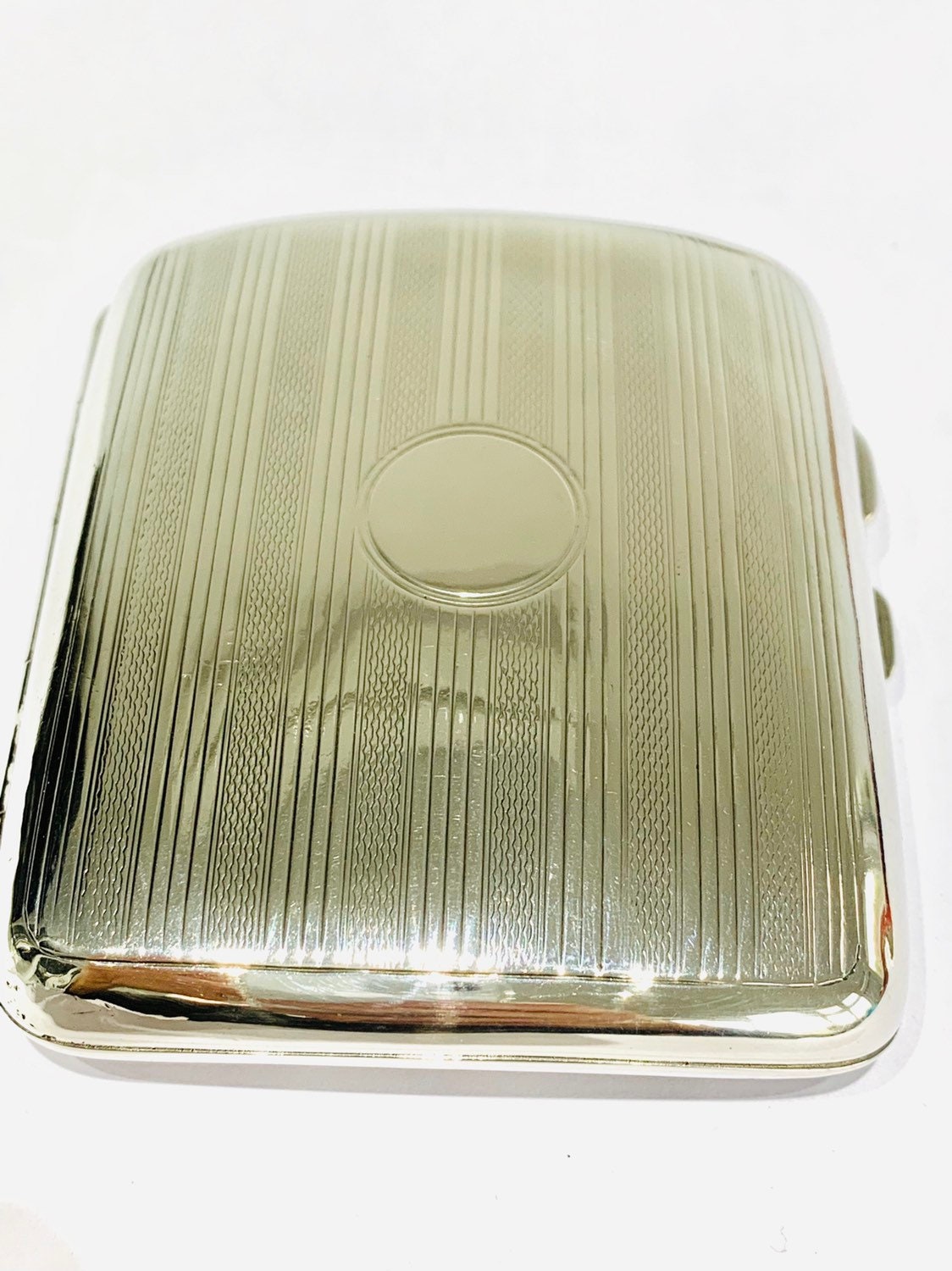 Superb antique Sterling Silver cigarette case - hallmarked Chester 1921