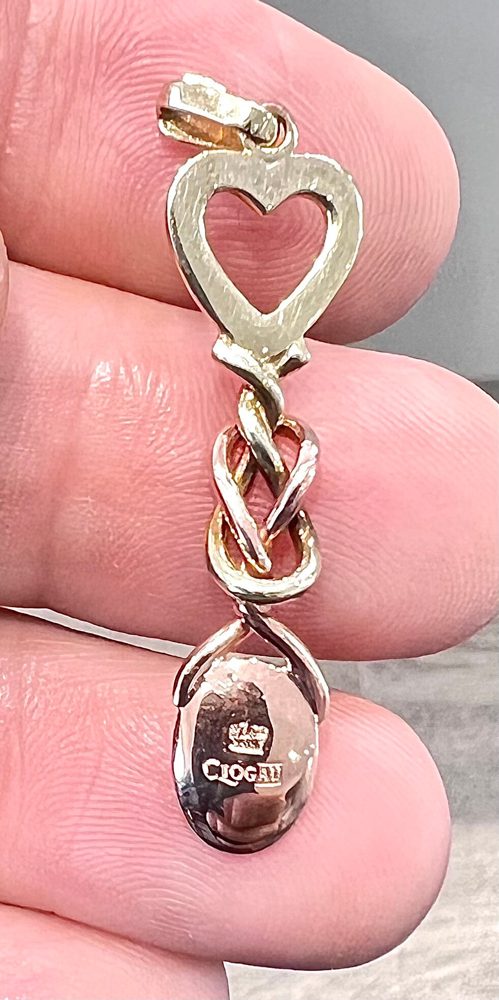 Clogau Gold of Royalty. Rare Welsh 9ct yellow and rose gold Lovespoon