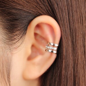 Ear cuff, no piercing, non pierced, ear climber, CZ ear cuff, ear crawler, no pierce, ear jacket, CZ ear climber, gold ear cuff, minimal