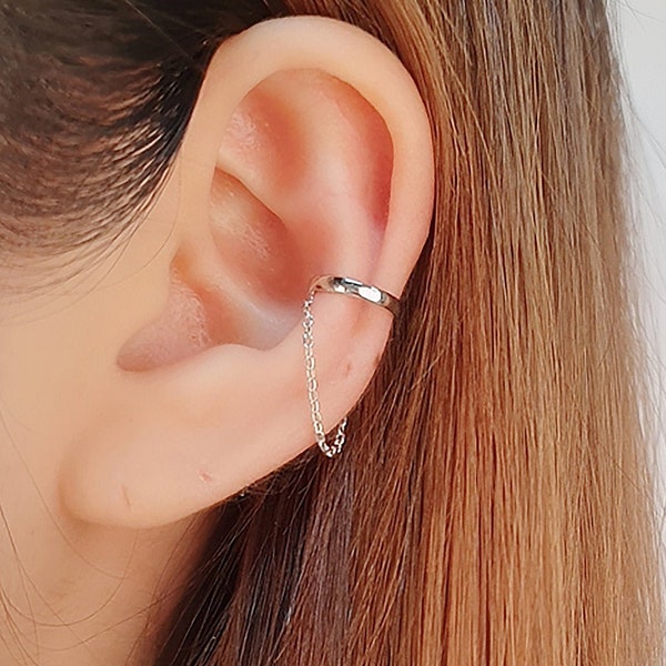 ANDYWEN 925 Sterling Silver Plain Flower Ear Cuff Non Piercing Clips Earcuff Earring 2021 Wedding Gift Simple Jewelry Pendiente - Foto 7