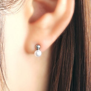Stud earrings, surgical steel earrings, ball studs, earrings studs, surgical steel studs, stud earring, snowman, minimal, rose gold, dainty