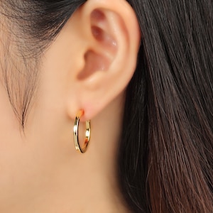 Non pierced earrings, no piercing earrings, invisible clip on earrings, hoop earrings, no pierce earrings, minimal, gold, earring, silver