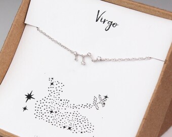 constellation bracelet, horoscope bracelet, virgo jewelry, Virgo bracelet, maid of honor gift, horoscope jewelry, bridesmaid gift, gold