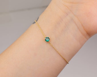 May birthstone, birthstone bracelet, emerald bracelet, bridesmaid gift, Swarovski stone, birthstone jewelry, birthstone gift, bridal shower