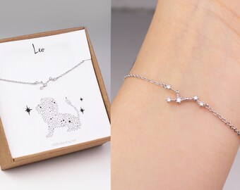 Leo bracelet, horoscope bracelet, Leo zodiac, constellation gift, bracelet, zodiac jewelry, Leo horoscope, birthday gift, horoscope jewelry