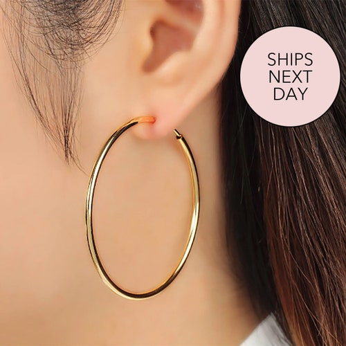 Hoop Clip on Earrings Gold Invisible Clip on Hoop Earrings 20 Etsy