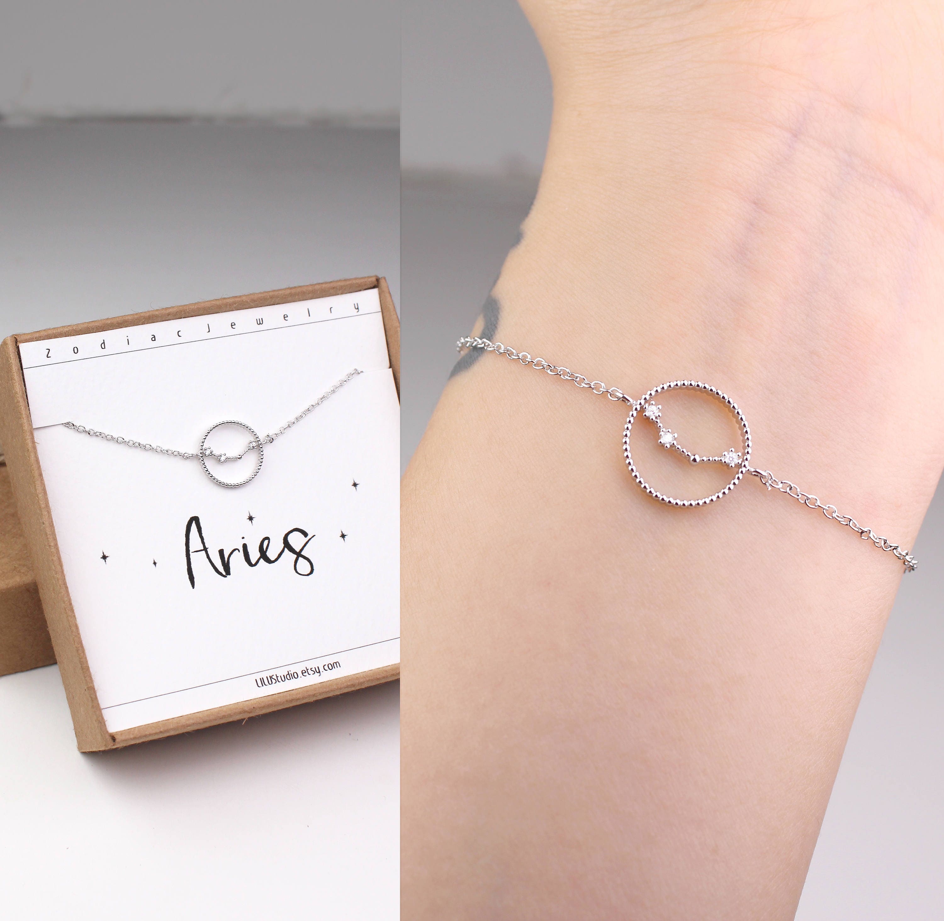 Aries Bracelet Horoscope Bracelet Constellation Aries Etsy