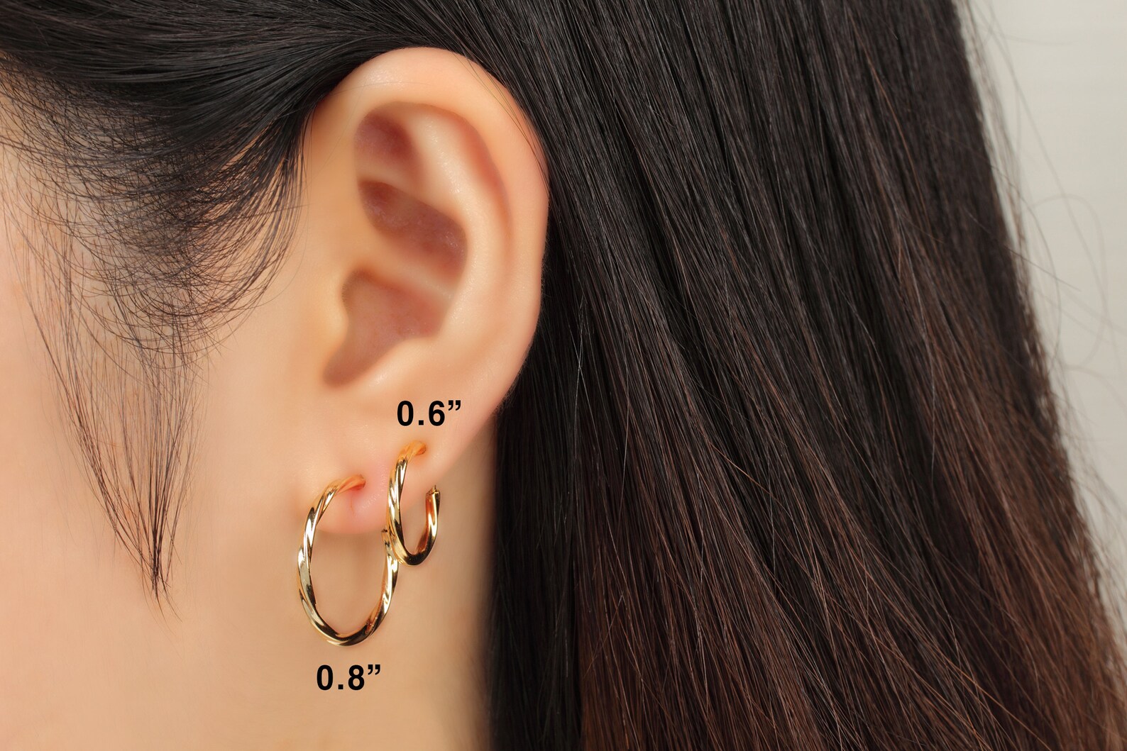 No piercing non pierced hoop earrings no pierce minimal Etsy