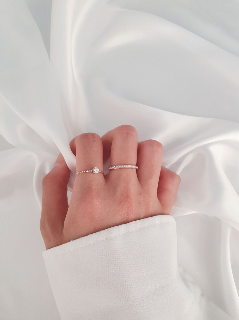 Thin Rose Gold Stacking Ring Stackable Rings Layering Rings Etsy