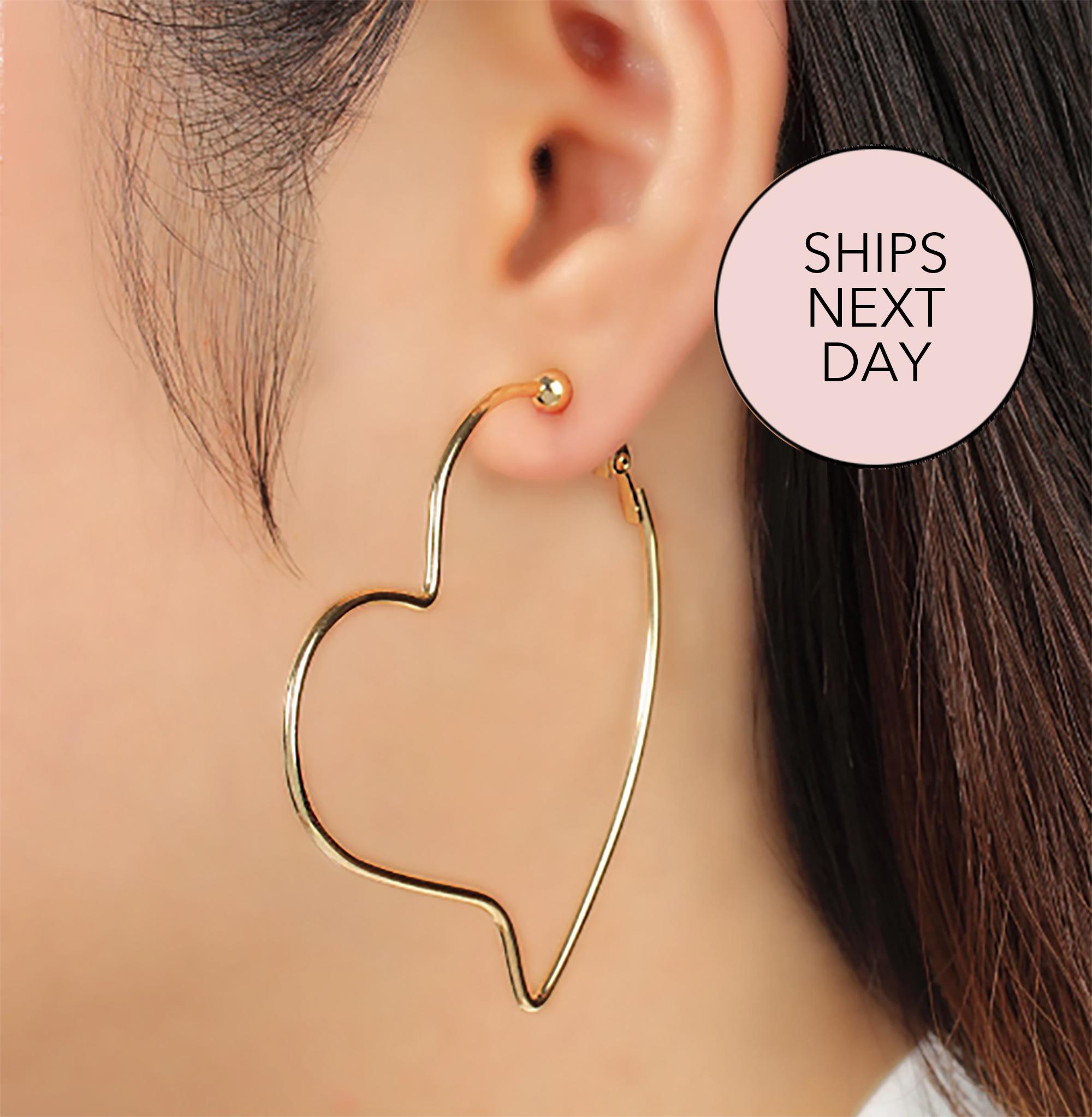 イヤリング Numbering Wavy Heart Ear Cuff #8109 5BNY872 4SEHCZSSPR_1_02912836-c7d5-