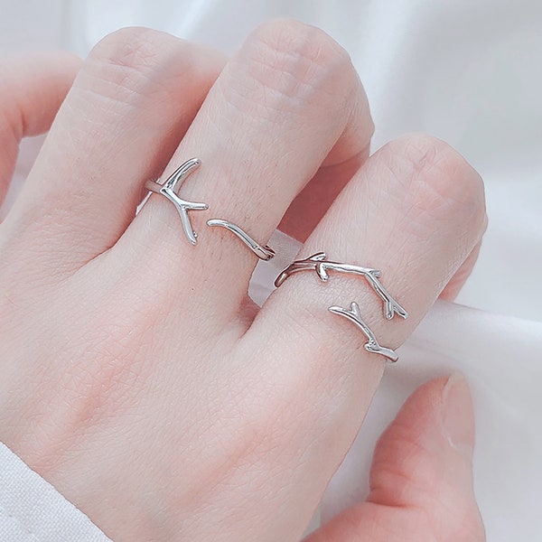 Twig ring for women, branch ring stackable, twig stacking ring, twig ring silver, 925 sterling silver, stackable ring no stone, minimal ring