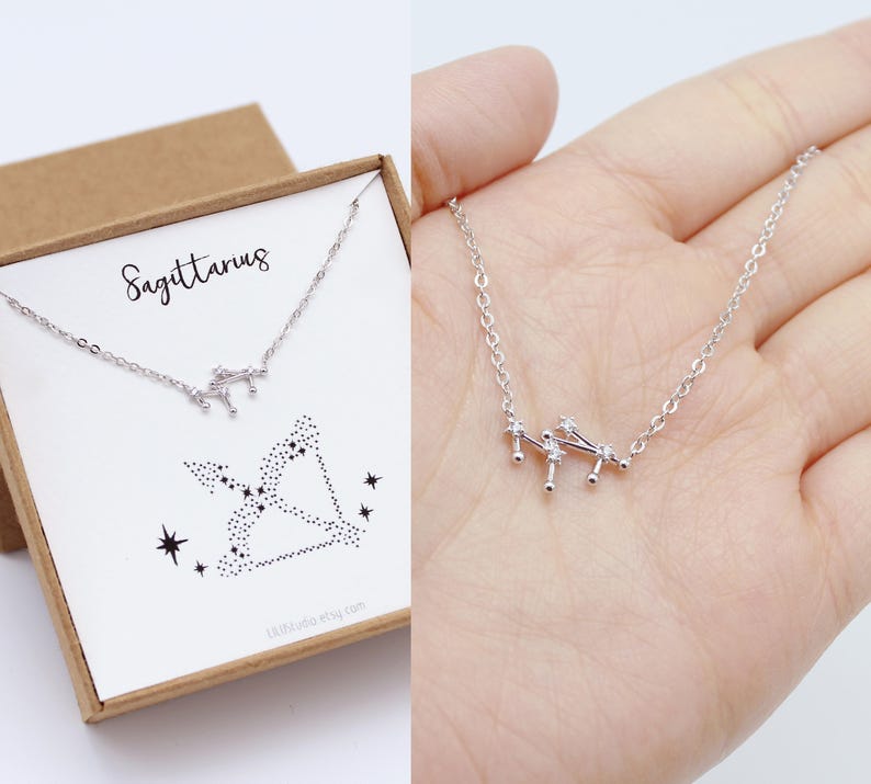 Sagittarius Necklace Sagittarius Gifts Zodiac Necklace Etsy