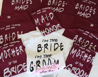 Friends Family Wedding shirts, Bachelorette party shirts, Bachelor party shirt, Bride shirt, Groom shirt, Friends Bridal party shirts, SD453