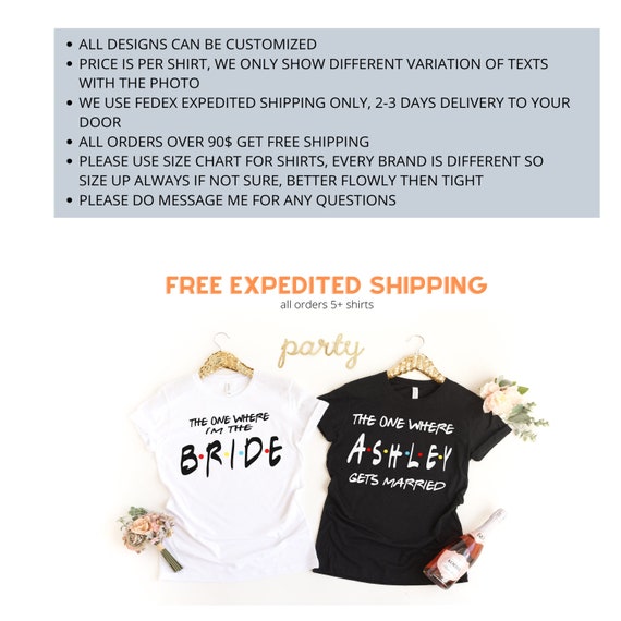 Friends Bachelorette Shirts Bridesmaid 