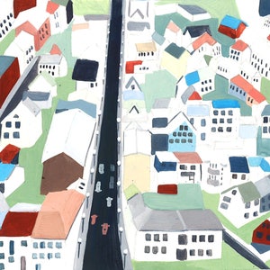 Colourful Illustrated Giclée Print of Iceland image 2