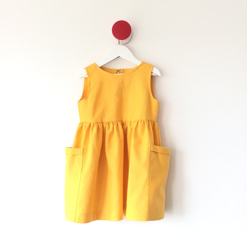 Yellow Toddler Dress Birthday Outfit Dress with Pockets Etsy