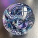 Purple Rain Pet Ashes Memorial Orb, Hand Blown Glass Keepsake