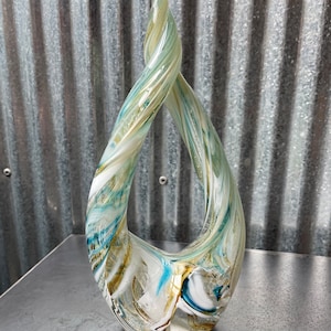 Pet Memorial Glass Twist, Pet Cremation Glass, Keepsake, Rainbow bridge, Pet Ashes, Mind Blown Studio, Artisan, Memorial Suncatcher, USA