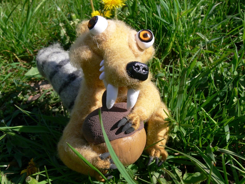 Crazy squirrel from animated cartoon Ice Age. Felted | Etsy