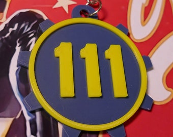 Vault 111 Keychain 3D Printed