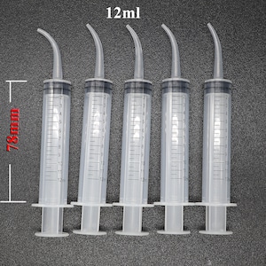 5pc. Craft Syringes With Curved Ends. Pinpoint Dispensing. 15ml capacity. 5pc.