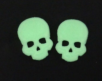 Glow in the Dark Skull Stud Earrings