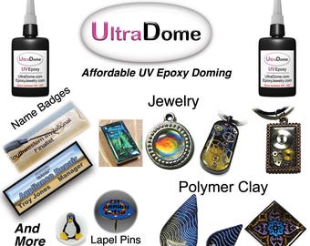 UltraDome UV Epoxy Resin for Jewelry and Polymer Clay 2oz bottle
