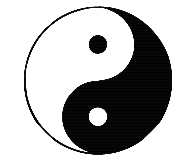 Yin-Yang symbol SVG file for download not a physical item image 1