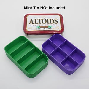 Mint Tin Dividers for Altoid Mint Tins (tin not included) available in many colors